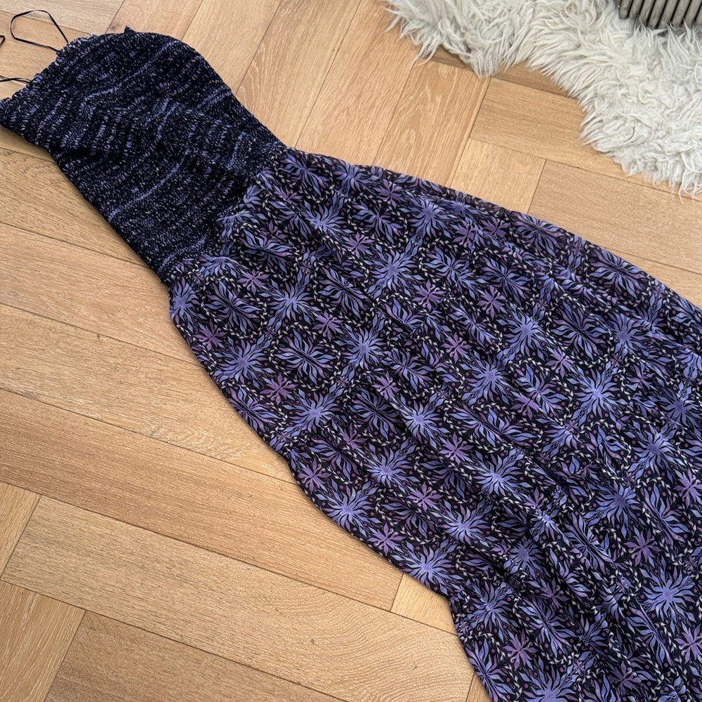 Designer Purple Strapless Dress - Picture 3 of 6